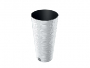 Kvetináč s vnútrom DFRH250 FURU ROUND SLIM biely
