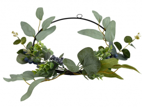 Umelý veniec eukalyptus s doplnkom 25 cm