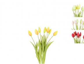 Umelá kytica pogumovaných tulipánov x 7