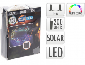 Solárna reťaz 200 LED farebné svetlo 815109 