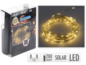 Solárna reťaz 200 LED teplé svetlo 814980 