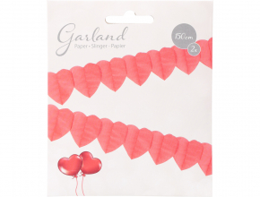 034593 Papierová girlanda - srdce 150cm (1bal.) 491007970