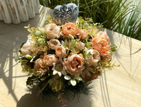 17 Smútočná ikebana marhuľová " SRDCE "