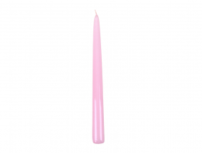 Sviečka kónická 23 cm LAKIER metal svetlo ružová