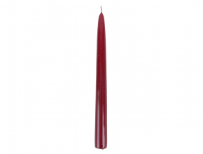 Sviečka kónická 23 cm LAKIER metal bordo