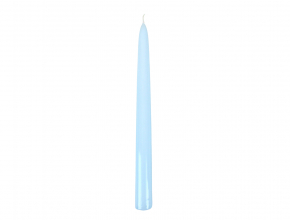 Sviečka kónická 23 cm LAKIER metal nebeská modrá