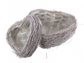 Prútený obal srdce s fóliou ( 1sa ) CL0204 