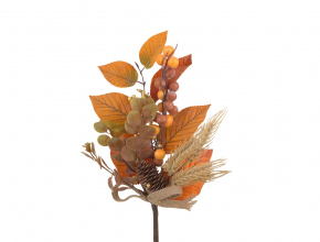 Umelý zápich / trs jesenných plodov s bobuľami 37cm WW360 