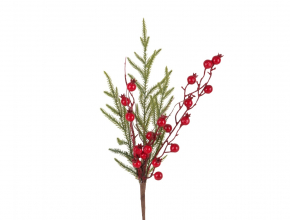 Umelý vianočný konár - čačina, bobule 66 cm BET1444 