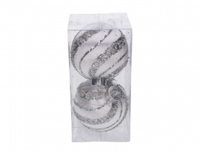 Vianočné gule strieborné (1bal.) TG78535-1 