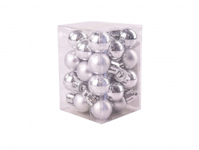 Vianočné gule strieborné (1bal.) TG80122-1