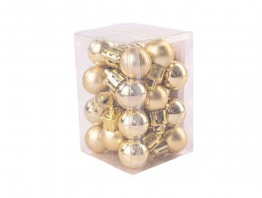 Vianočné gule zlaté (1bal.) TG80122-3
