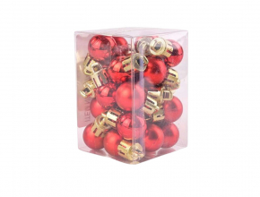 Vianočné gule červené (1bal.) TG80122-4