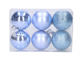  Vianočné gule svetlo modré 6 cm (1bal.) TG80125-9