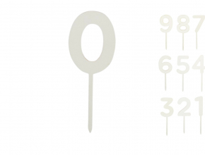 Drevený zapich číslo 0- 9 14 cm 