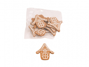 Vianočná dekorácia perníkový domček 5cm (1bal.) OU101