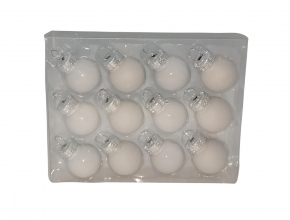 294575 Sada vianočných sklenených gúľ 2cm S/12 white XNA23069121