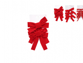 Dekoračné zamatové červené mašle (1bal.) 395470 - XNA24070671- MIX