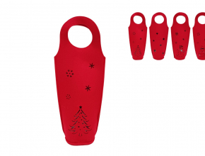 Vianočná flicová taška na fľašu 492624 - XNA14005011