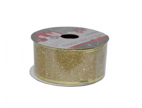 Vianočná stuha zlatá 3,8 cm x 270 cm 893537 - XNA18014181