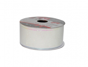 Vianočná stuha biela 3,8 cm x 270 cm 893575 - XNA18014201