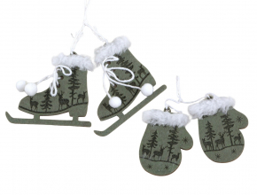  Vianočná dekorácia korčule / rukavice CD-26