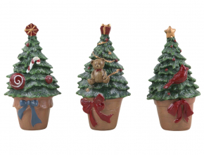 Vianočný dekoračný stromček 11 cm CYG036 -MIX