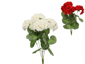 Umelá kytica pelargónia / muškát x 7 CV38950-MIX