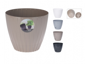 046800 Plastový kvetináč s podmiskou 027100550