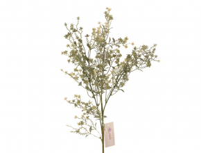 Umelý konár krémovo zelená gypsomilka 70 cm SIO018 