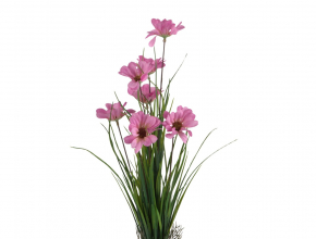 Umelý trs tráva, margarétka 52 cm SIO046