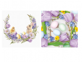 Jarné srevítky 33 x 33 cm FIALOVÉ