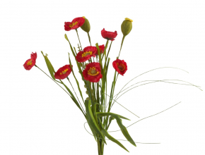 Umelý konár mak červený 53 cm AGS409,AGS401 