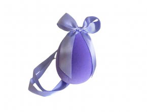 Veľkonočné zamatové vajíčko 10 cm fialové SF3362