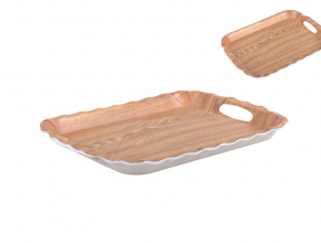 Plastový podnos WOOD A9408A