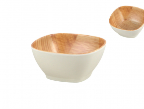 Plastová miska WOOD 11 cm x 11 cm A9434 AKCIA 