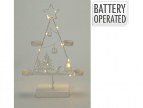 105739 Kovový svietnik s 15LED osvetlením 38cm AAE827130