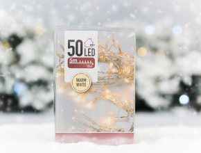 280876 TB Vianočné LED svetlá 5m+30cm 50LED AXS000660