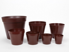 Kvetináč plastový 16 cm hneda