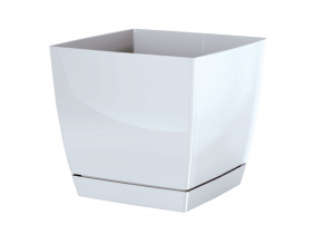 Kvetináč s podložkou DUKP180 Coubi biely