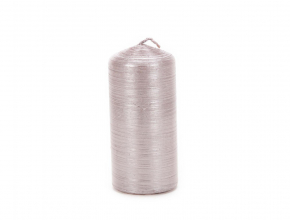 Sviečka valec 60/130 DRAPANA - metal ružová