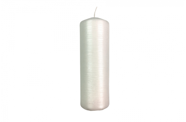 Sviečka valec 60/180 DRAPANA - metal perleť