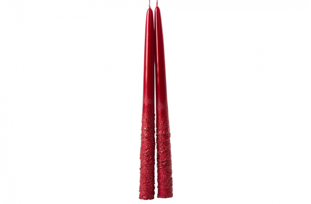 Sviečka kónická 30 cm LAWA 1/2 bordová