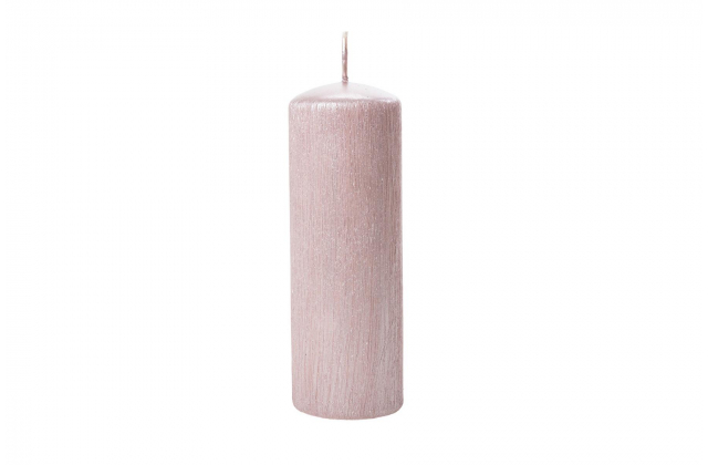 Sviečka valec George 50/150 metal ružová