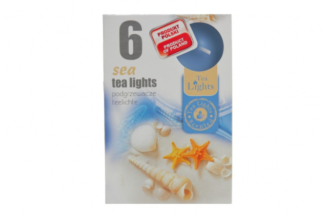 Sviečka čajová aromatická (bal.6) 11gr/4hod Sea