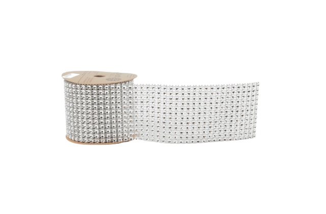 Stuha X047-5 Stuha stras.strieb.6cm/2,7m