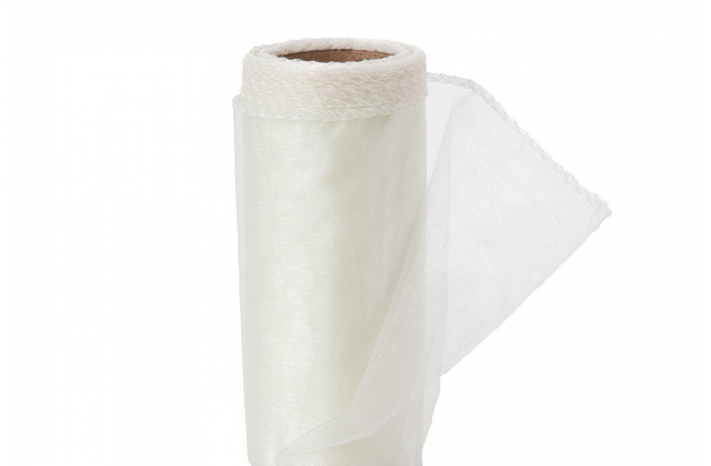 Organza krémová stredná