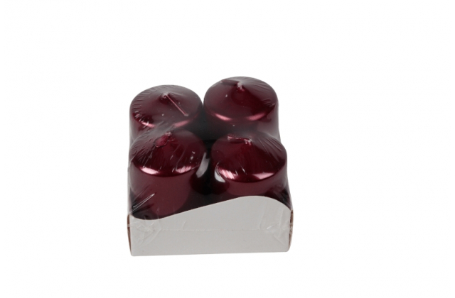 Adventná sviečka valcová 40/60 (bal.) - metal bordová