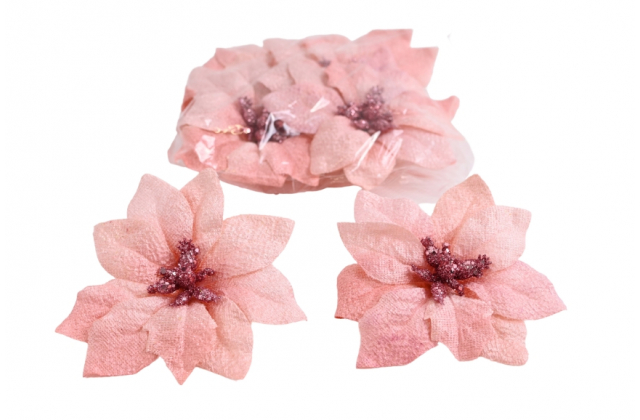 Umelé hlavy kvetov - vencovka Vianočná ruža mini