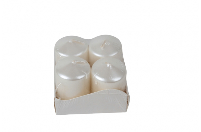 Adventná sviečka valcová 40/60 (bal.) - metal perleť